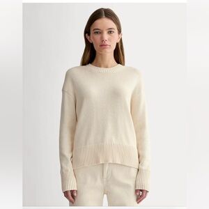 Everlane Women's Cream Crew Neck Sweater